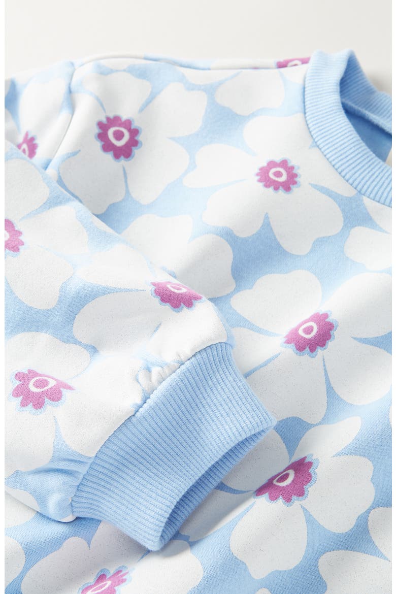 Kids' Bubble Sleeve Sweatshirt, Alternate, color, BLUE EXPANSE POPPIES