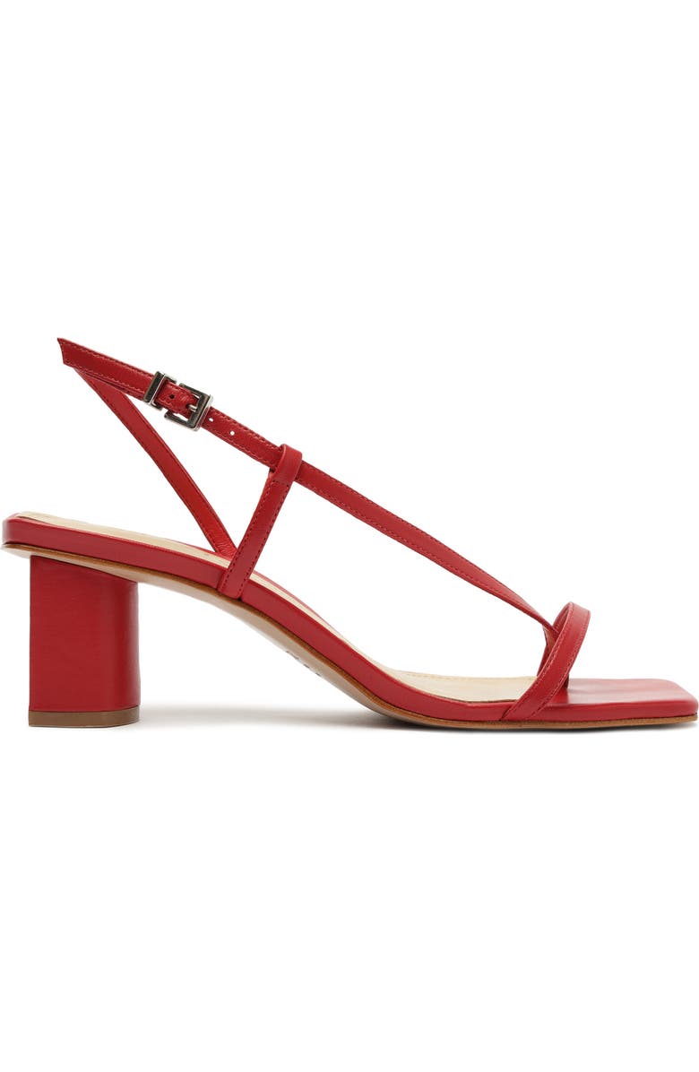 Schutz Heloise Block Heel Sandal, Alternate, color, Scarlet