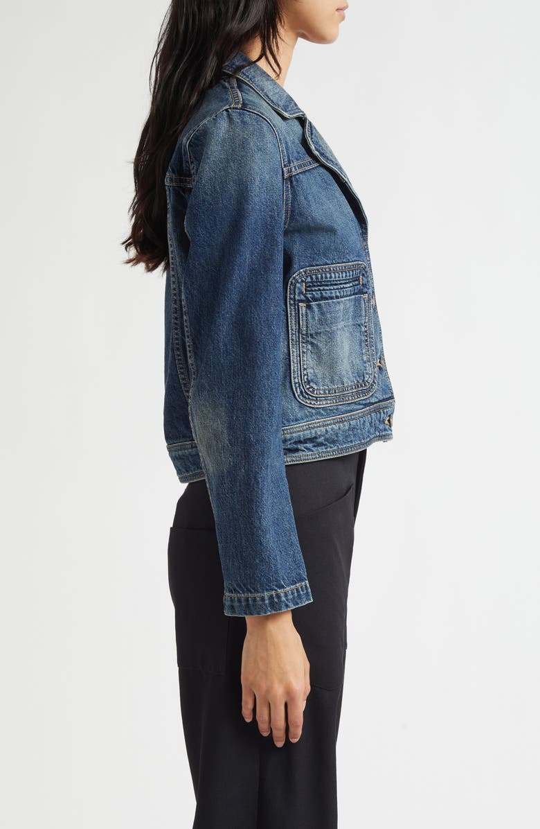 Nili Lotan Georgy Denim Jacket, Alternate, color, Simon Wash