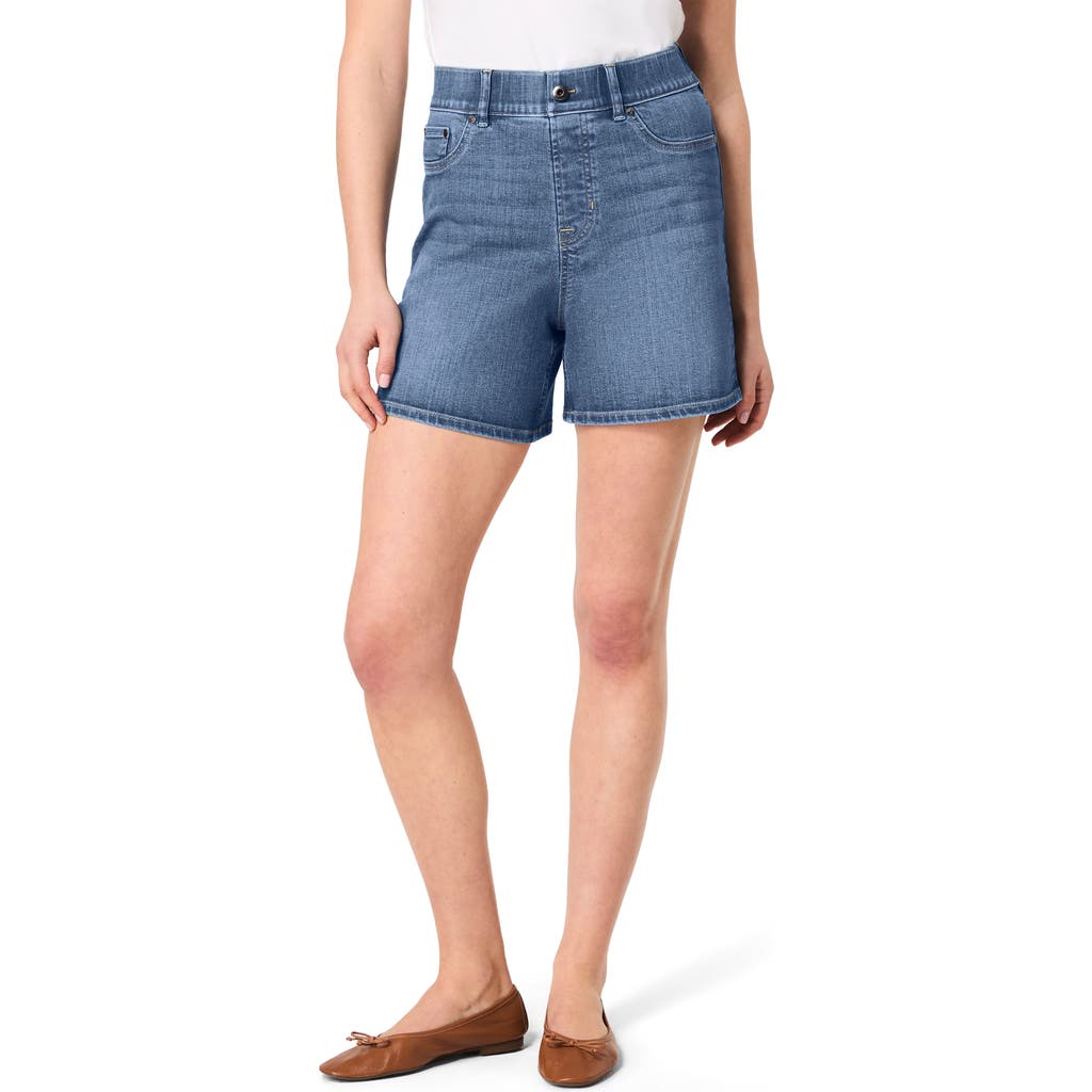 Spanx ® Pull-on High Waist Denim Shorts In Vintage Indigo
