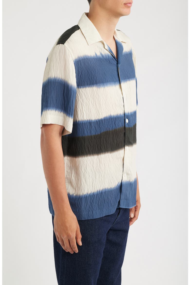 Salem Stripe Camp Shirt, Alternate, color, BLUE