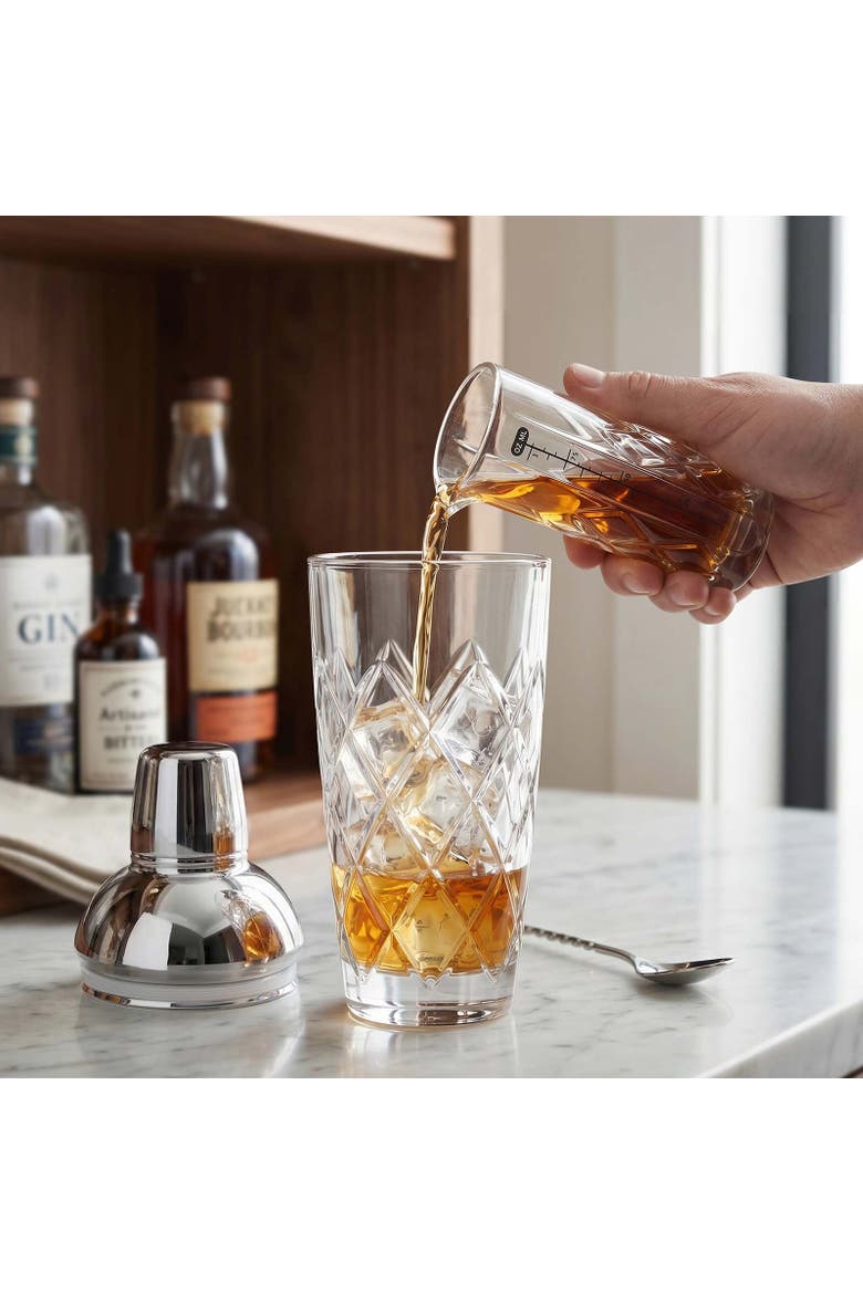 Yarai Glass Cocktail Shaker & Jigger Set, Alternate, color, Stainless Steel