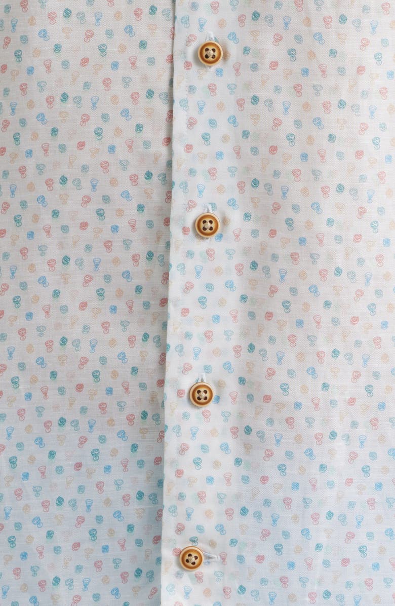johnnie-O Cash Bar Short Sleeve Button-Up Shirt, Alternate, color, White