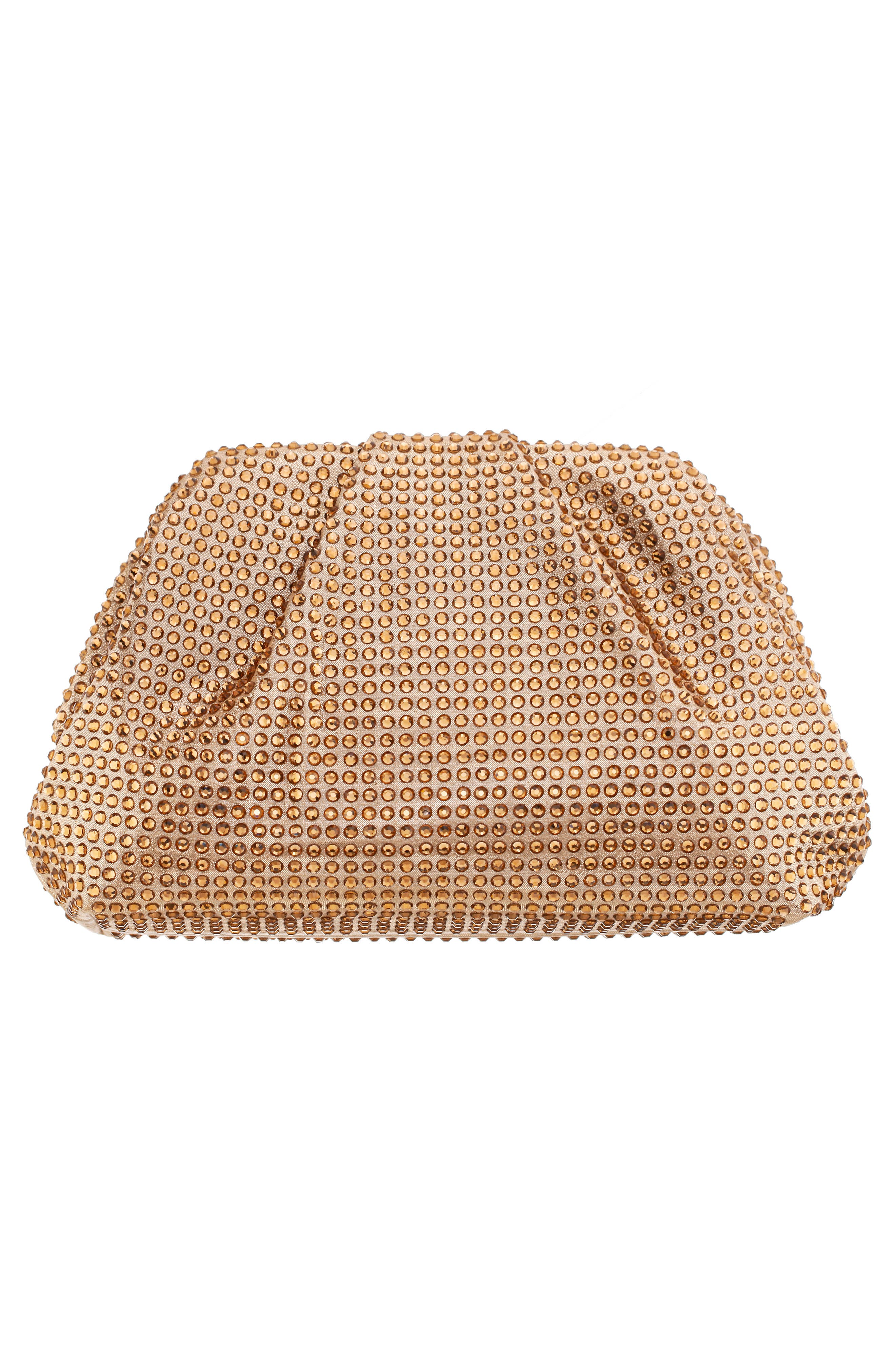 Nina Crystal Frame Satchel, Alternate, color, Taupe