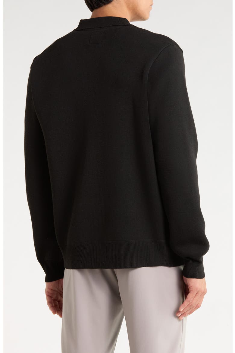Button Down Cardigan, Alternate, color, BLACK