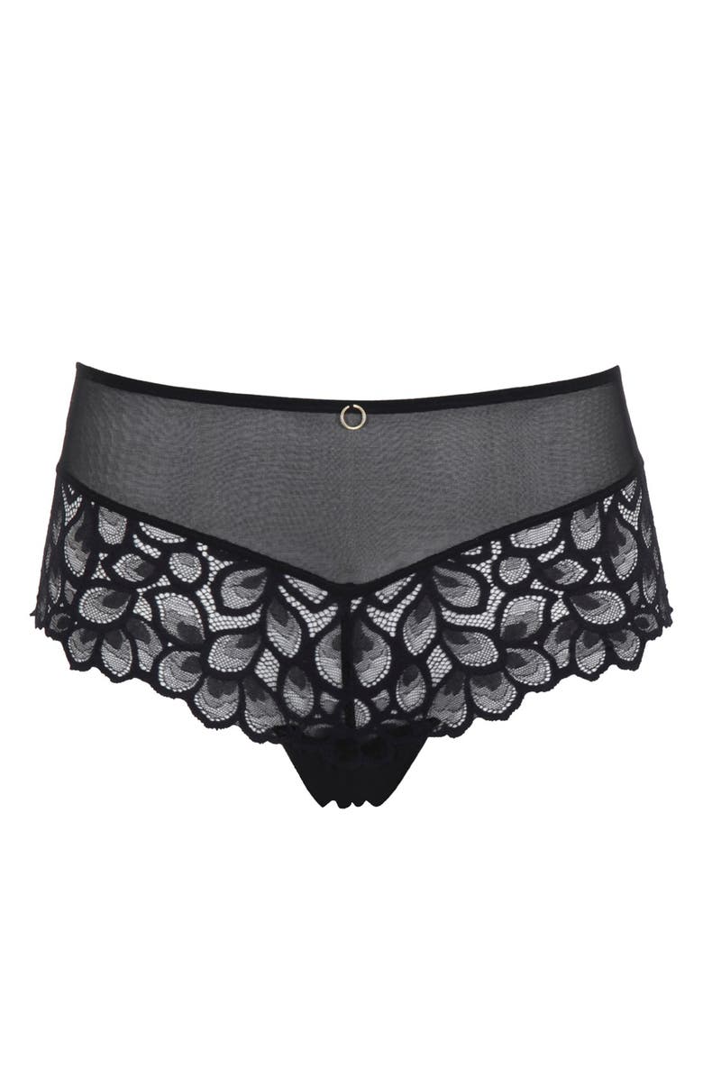 Panache Allure Lace Cheeky Briefs, Alternate, color, Black