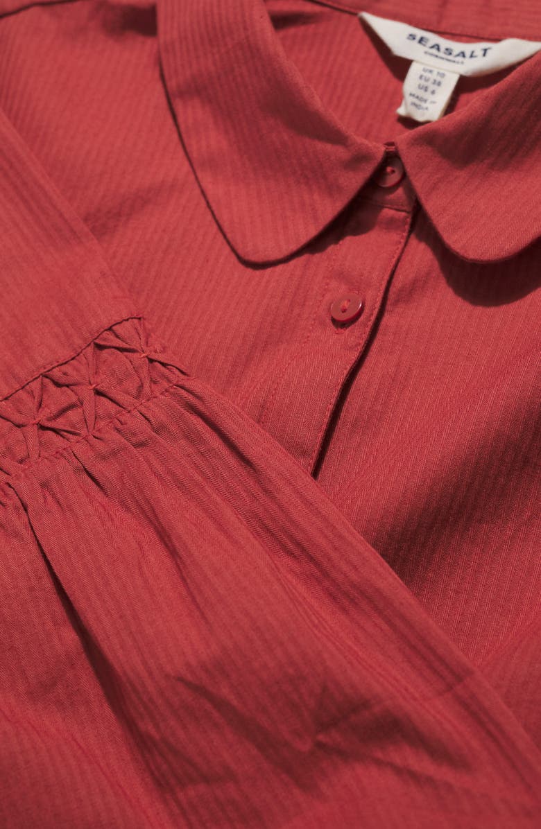 Seasalt Cornwall Sapling Organic Cotton Button-Up Shirt, Alternate, color, Deep Rust