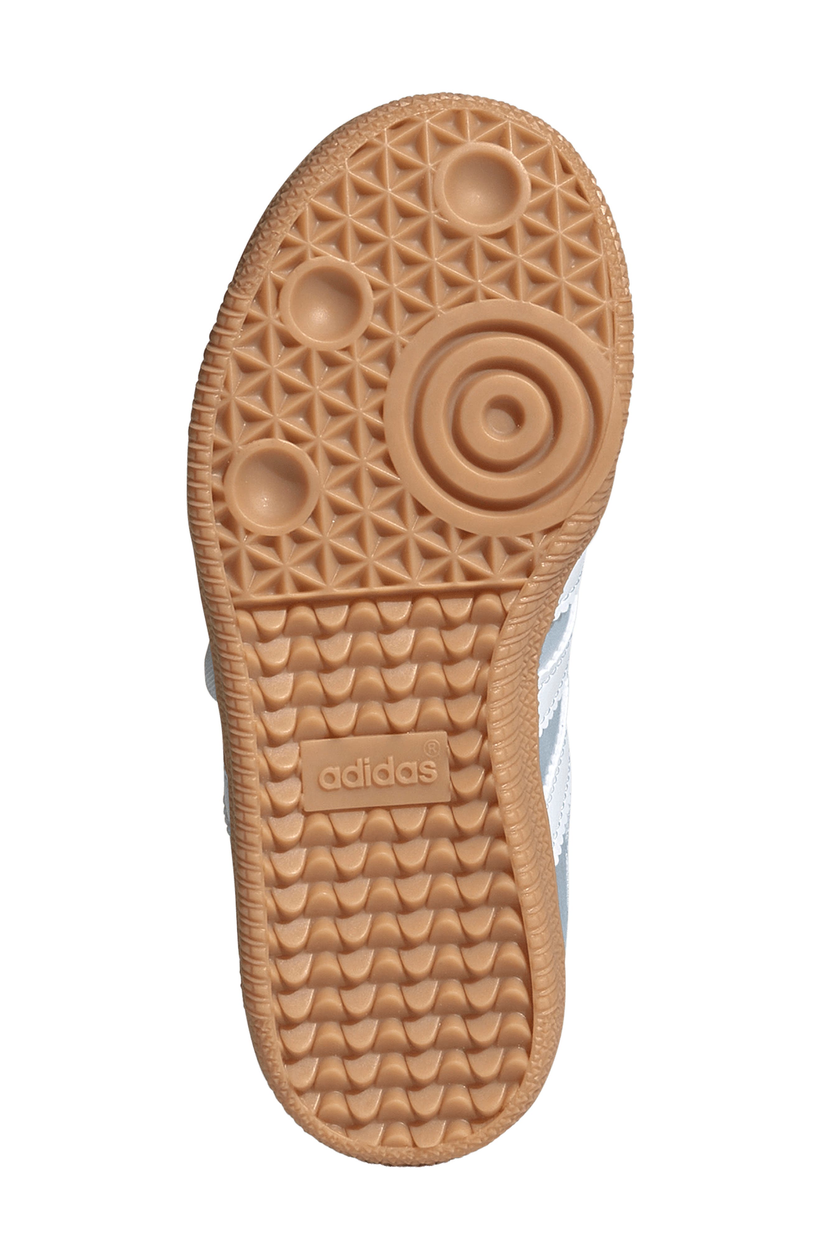 adidas x Disney Alice in Wonderland Samba Jane Sneaker, Alternate, color, Crystal Sky/ White/ Gum