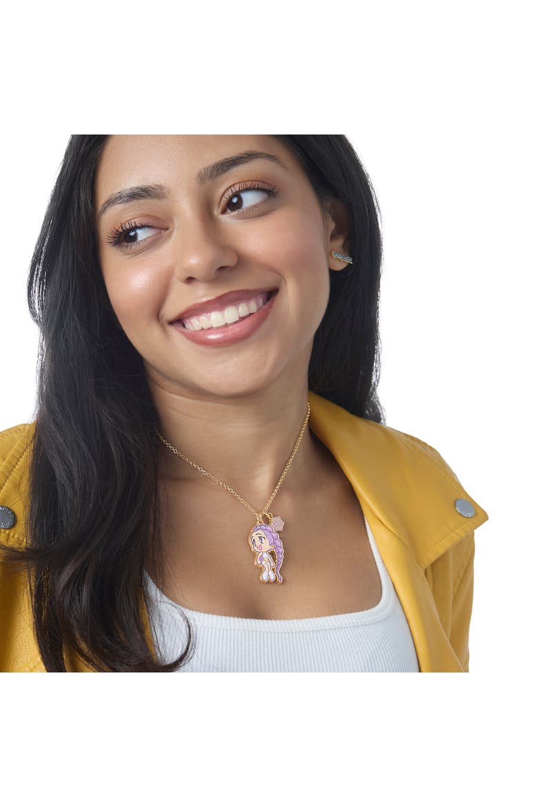 Rumi, Zoey, and Mira Necklace Set 3-Piece Official License, 3 Friendship Necklaces Gold-Tone, K-Pop Gifts, Alternate, color, Gold-Tone