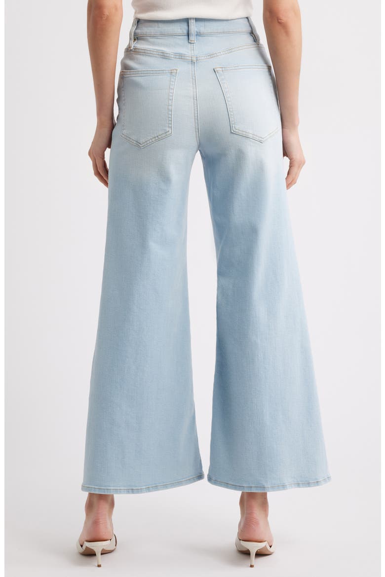 Le Palazzo High Waist Crop Wide Leg Jeans, Alternate, color, FLOAT