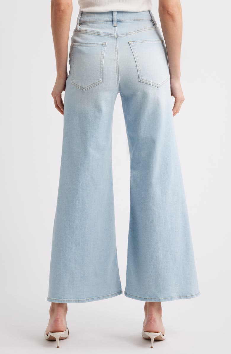 FRAME Le Palazzo High Waist Crop Wide Leg Jeans, Alternate, color, Float