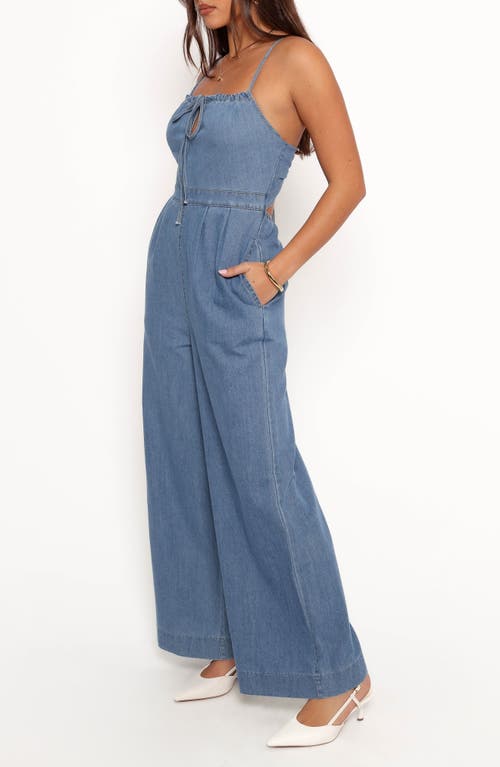 Petal And Pup Petal & Pup Alliah Wide Leg Denim Jumpsuit In Blue