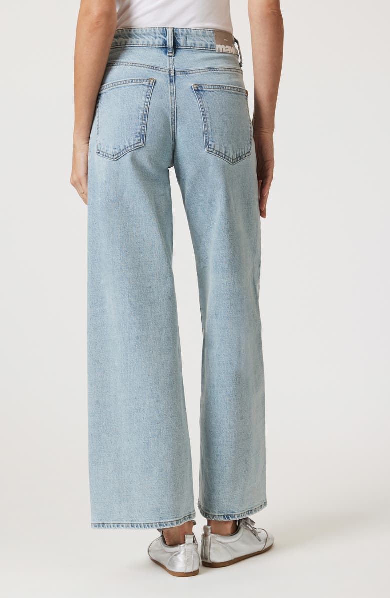 Mavi Jeans Siena High Waist Ankle Wide Leg Jeans, Alternate, color, Bleached Classic Blue