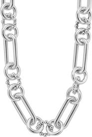 LAGOS Large Sterling Silver Caviar Link Necklace