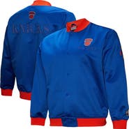 Mitchell & Ness Men's Mitchell & Ness Blue New York Knicks Hardwood Classics Team OG 3.0 Lightweight Satin Full-Snap Jacket
