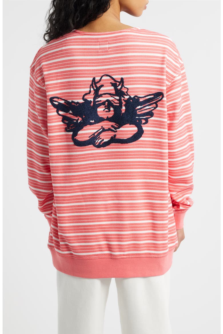 Sweet As Candy Stripe Cotton Blend Crewneck Top, Alternate, color, RED MULTI