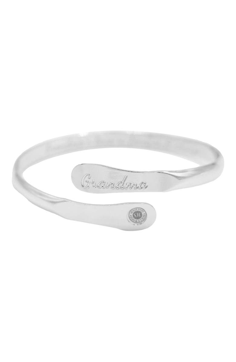 Hollywood Sensation Grandma Bracelet Engraved, Alternate, color, Silver
