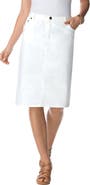 Jessica London True Fit Stretch Denim Short Skirt