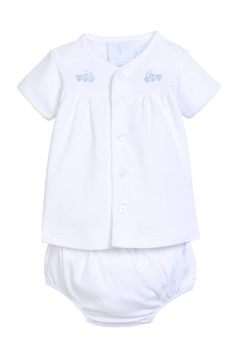 Pinpoint Layette Knit Set, Main, color, Train