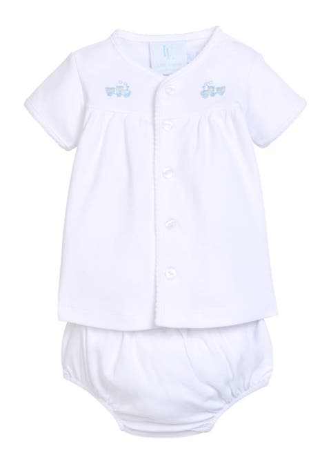 Pinpoint Layette Knit Set