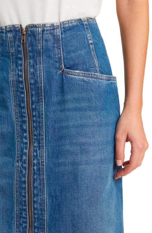 CLOSED CLOSED EXPOSED ZIP NONSTRETCH DENIM PENCIL SKIRT