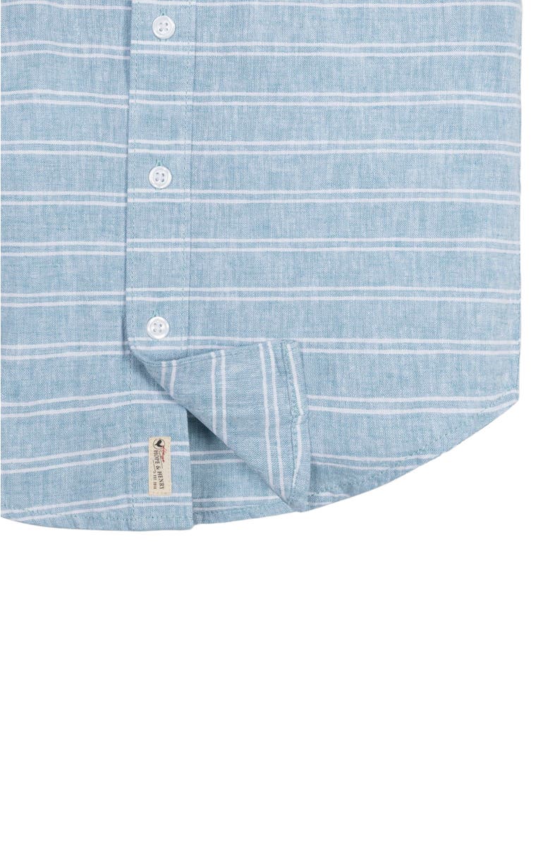 Hope & Henry Boys' Linen Short Sleeve Button Down Shirt, Kids, Alternate, color, 