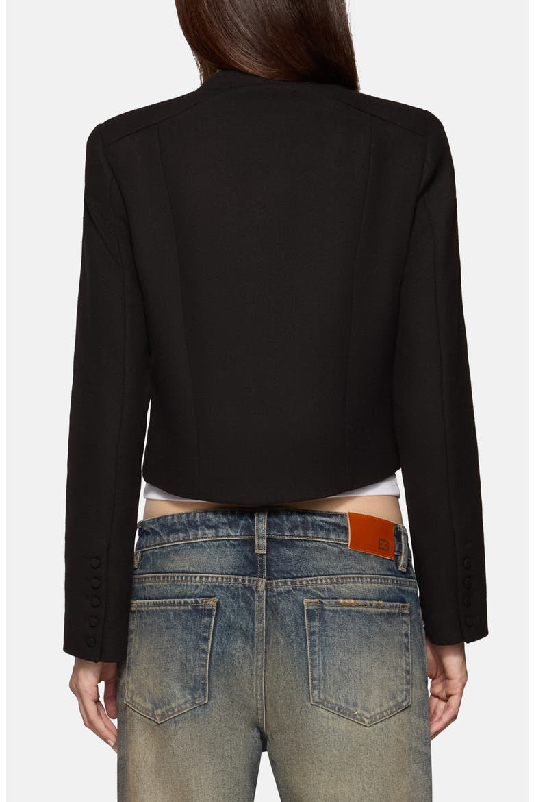 Ford Cropped Jacket, Alternate, color, BLACK