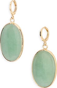 NORDSTROM RACK Semiprecious Oval Drop Earrings