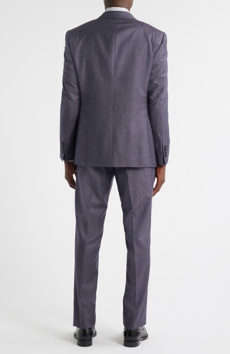 Emporio Armani G-Line Slim Fit Purple Microcheck Wool Suit, Alternate, color, Fancy Purple