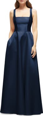 Dessy Collection Sleeveless Satin Gown
