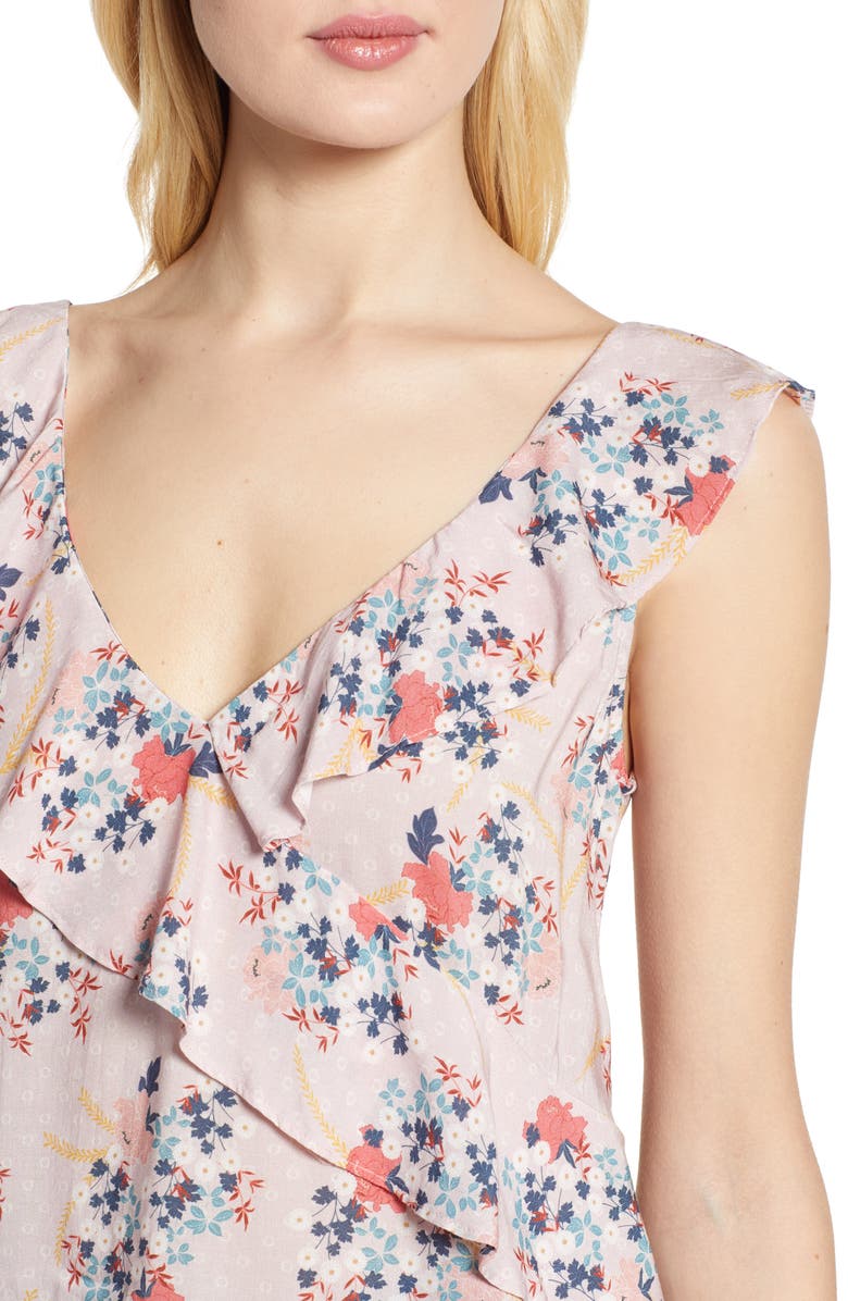 Velvet by Graham & Spencer Challis Ruffle Top, Alternate, color, 