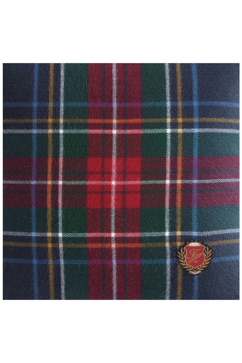 Devon Tartan Decorative Pillow, Alternate, color, NAVY BLUE