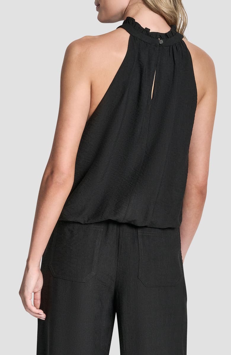 DKNY Ruffle Bubble Top, Alternate, color, Black
