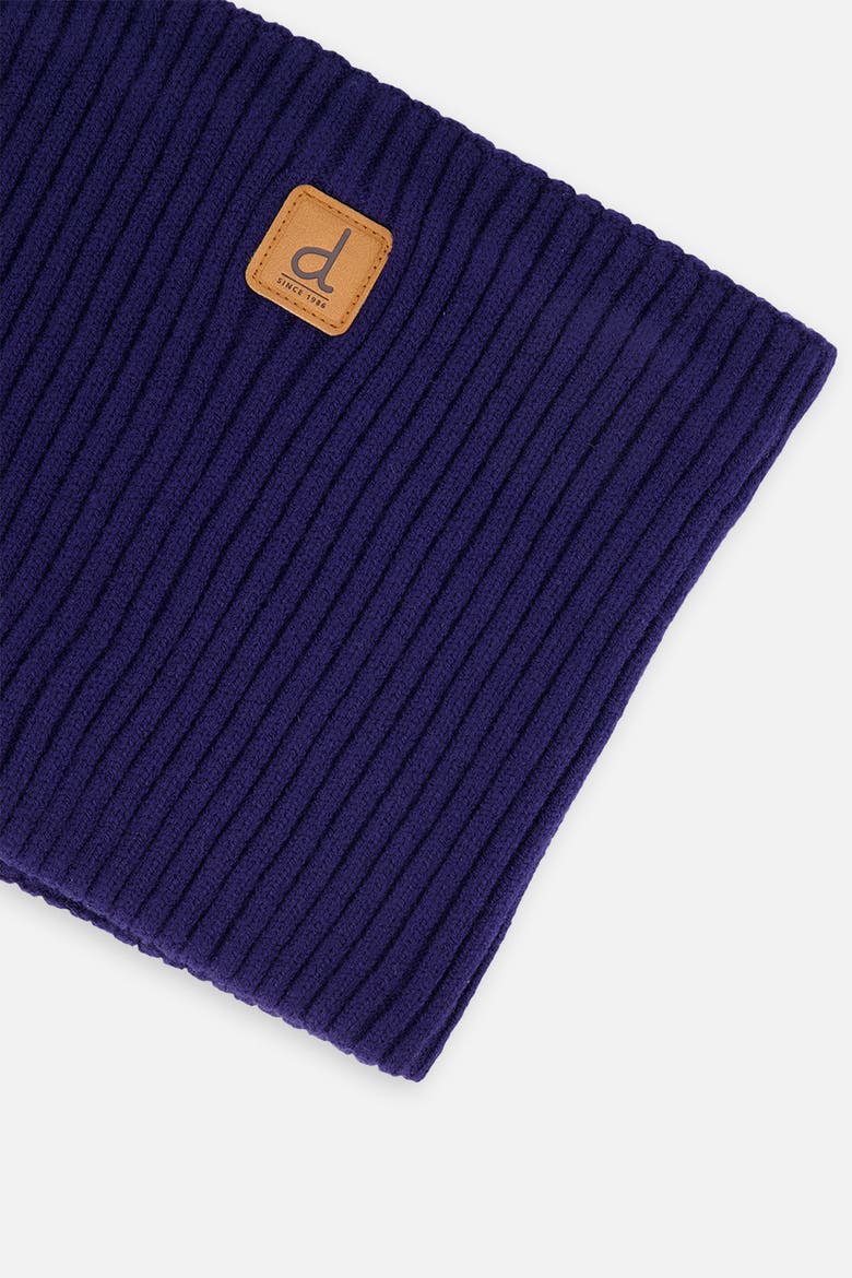 Pull-On Ribbed Knit Neckwarmer, Alternate, color, Navy Blue