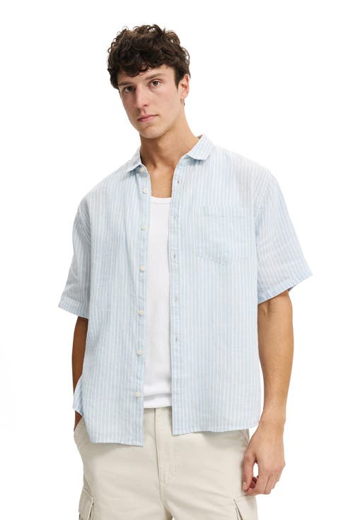 Men's Relaxed Linen Short Sleeve Shirt