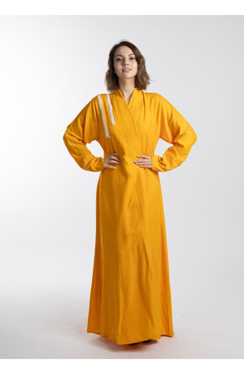 Le Fafo Linen Abaya/Cover-Up, Main, color, Mango