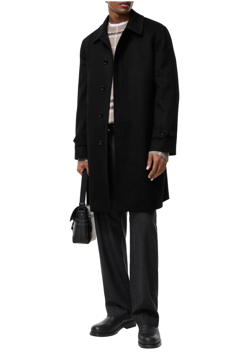 Mid-length Cashmere Car Coat, Main, color, Black