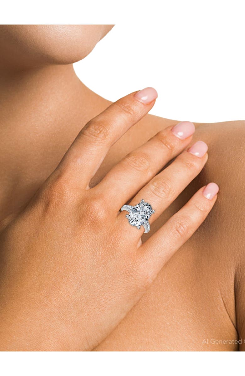 Bliss Diamond Certified 2 3/4Ct Oval Accent Diamond Engagement Ring Lab Grown, Alternate, color, 