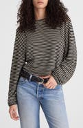 Madewell Stripe Curved Long Sleeve T-Shirt