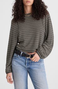Madewell Stripe Curved Long Sleeve T-Shirt