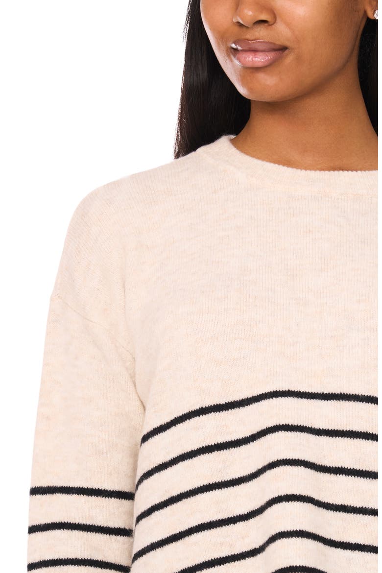 Stripe Sweater, Alternate, color, MALTED/ RICH BLACK