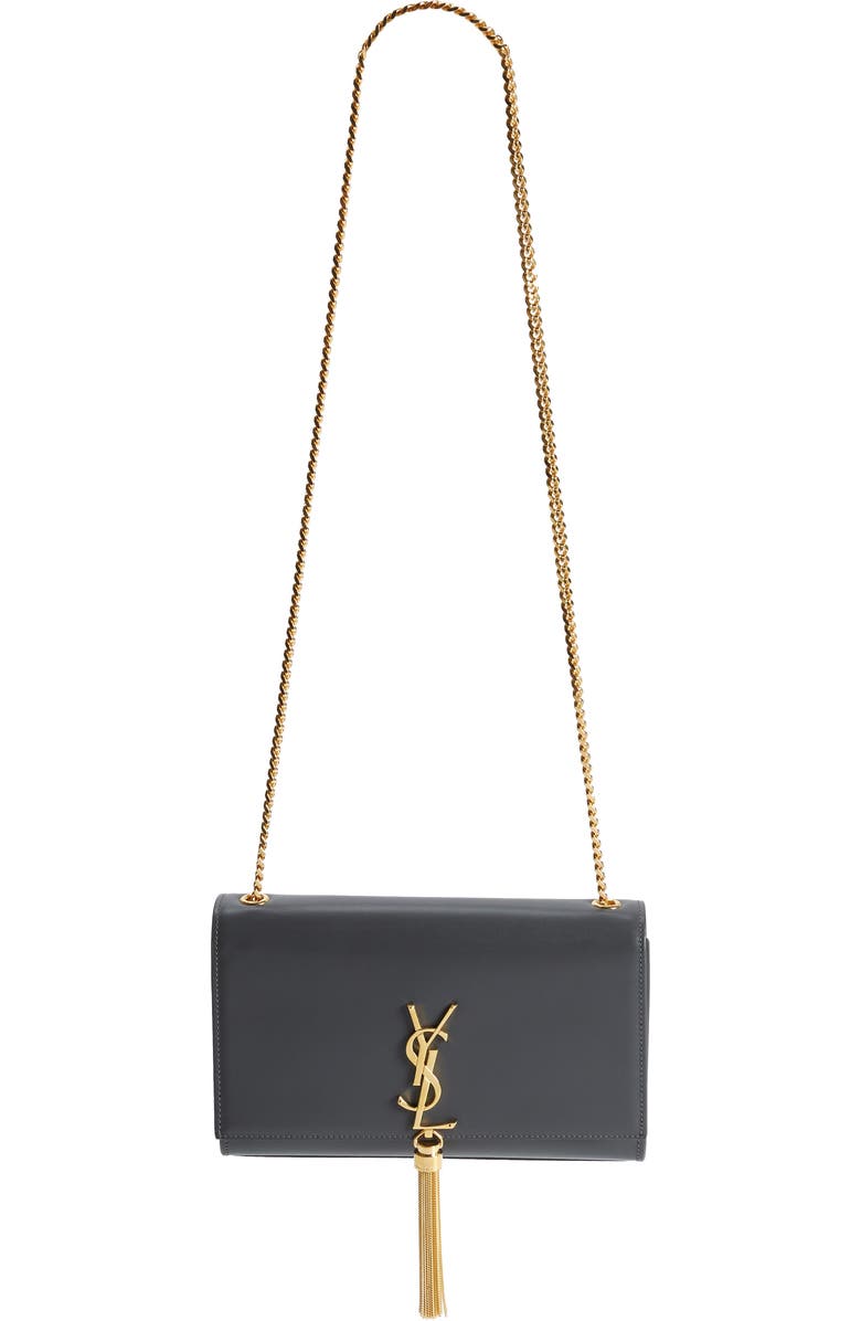 Saint Laurent Medium Kate Leather Shoulder Bag, Main, color,