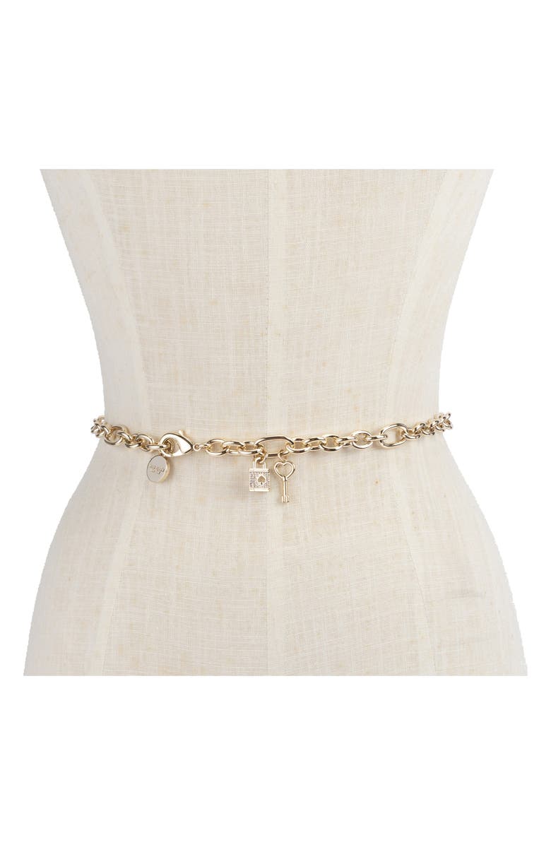 Kate Spade New York lock & key chain belt, Alternate, color,