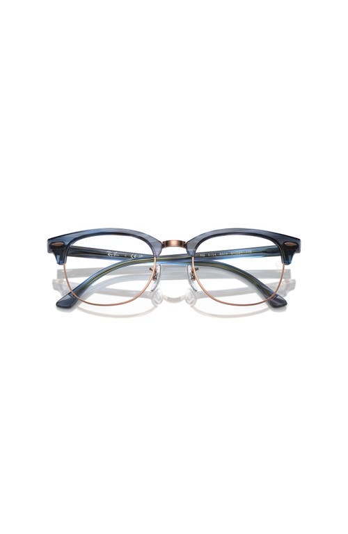 Ray Ban Ray-ban 53mm Square Optical Glasses In Blue