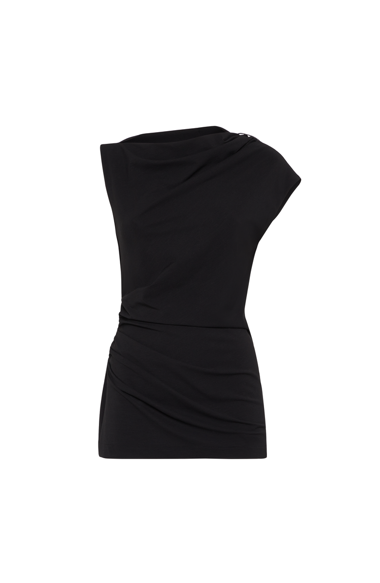 Brunello Cucinelli Ruched T-shirt with monili, Main, color, 