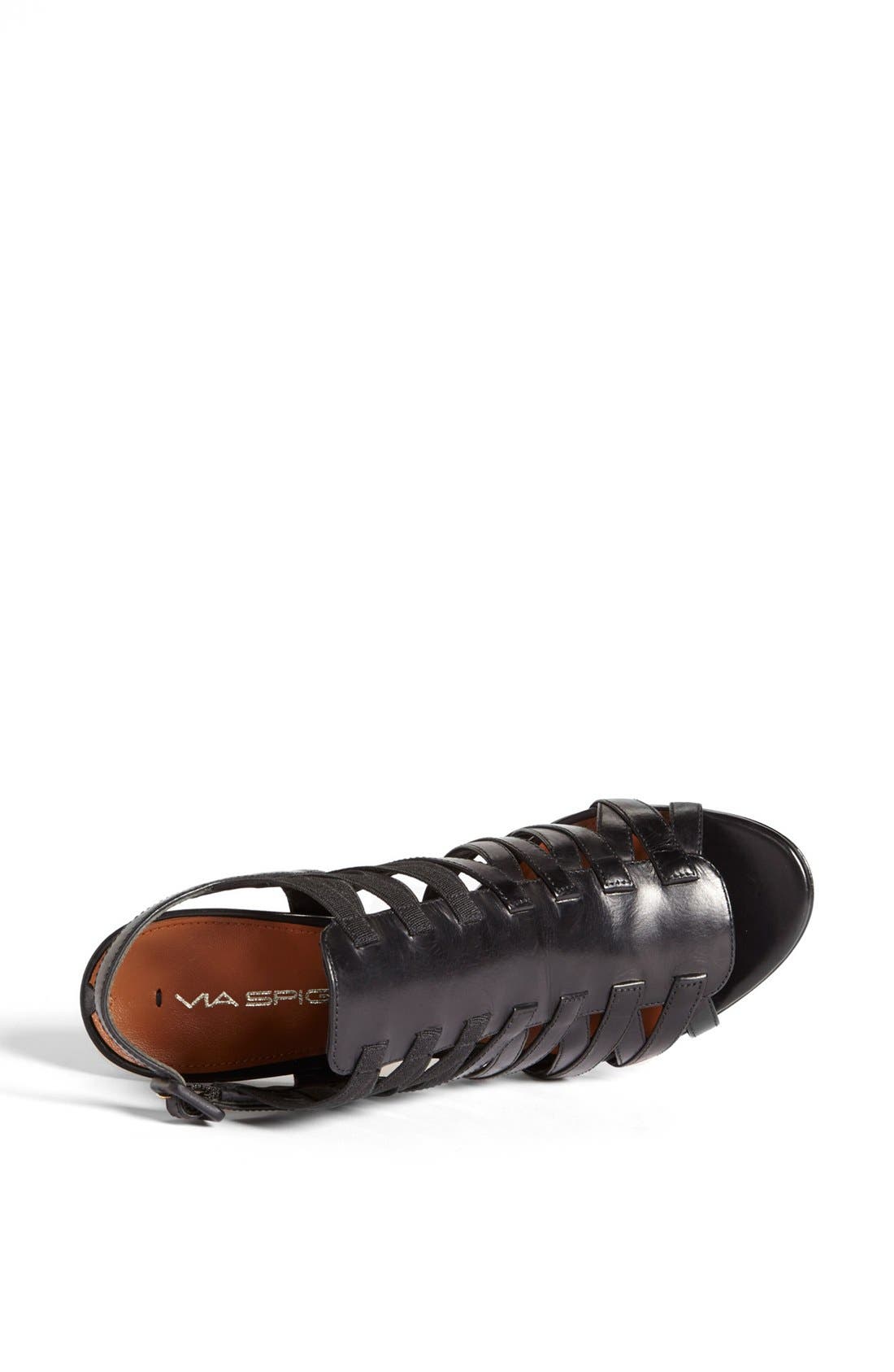 'Tafari' Sandal, Alternate, color, BLACK CALF