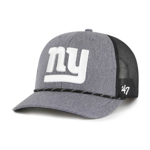 Men's '47 Heather Charcoal New York Giants Carbon Rope Trucker Adjustable Hat