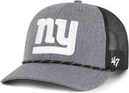 '47 Men's '47 Heather Charcoal New York Giants Carbon Rope Trucker Adjustable Hat