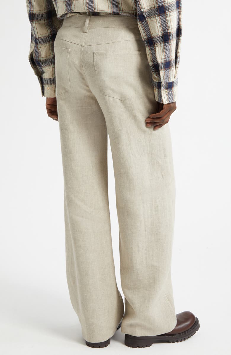 Séfr Arno Linen Trousers, Alternate, color, Beige Concrete Linen