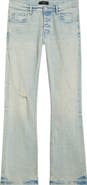 PURPLE BRAND Ripped Knee Blowout Flare Jeans